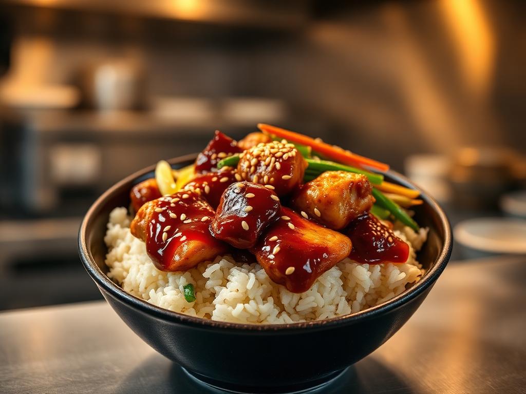 Chicken Teriyaki Rice Bowl — chef-prepared frozen meal