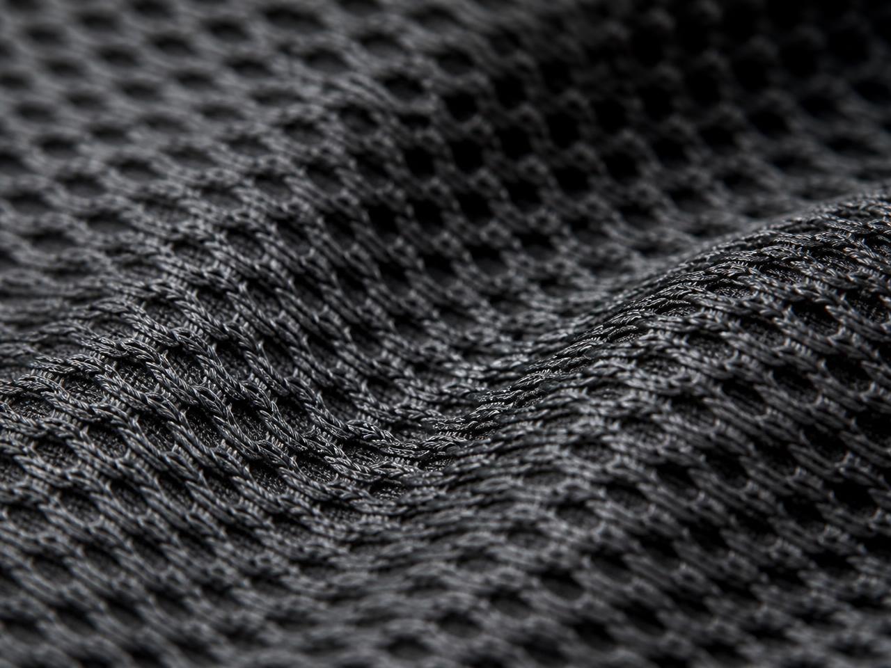 Macro detail of the ventilation mesh structure