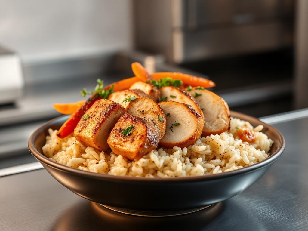 Grilled Chicken, Rice & Vegetables — chef-prepared frozen meal