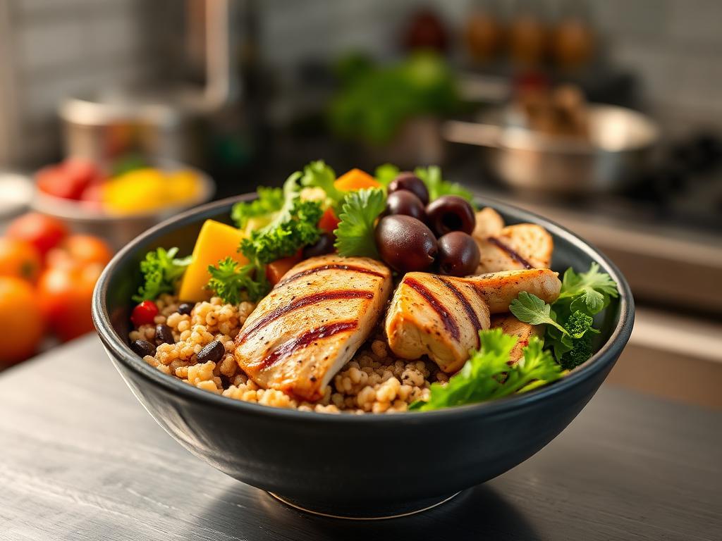 Mediterranean Chicken Bowl — chef-prepared frozen meal