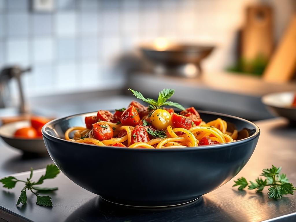 Mediterranean Tomato Pasta — chef-prepared frozen meal