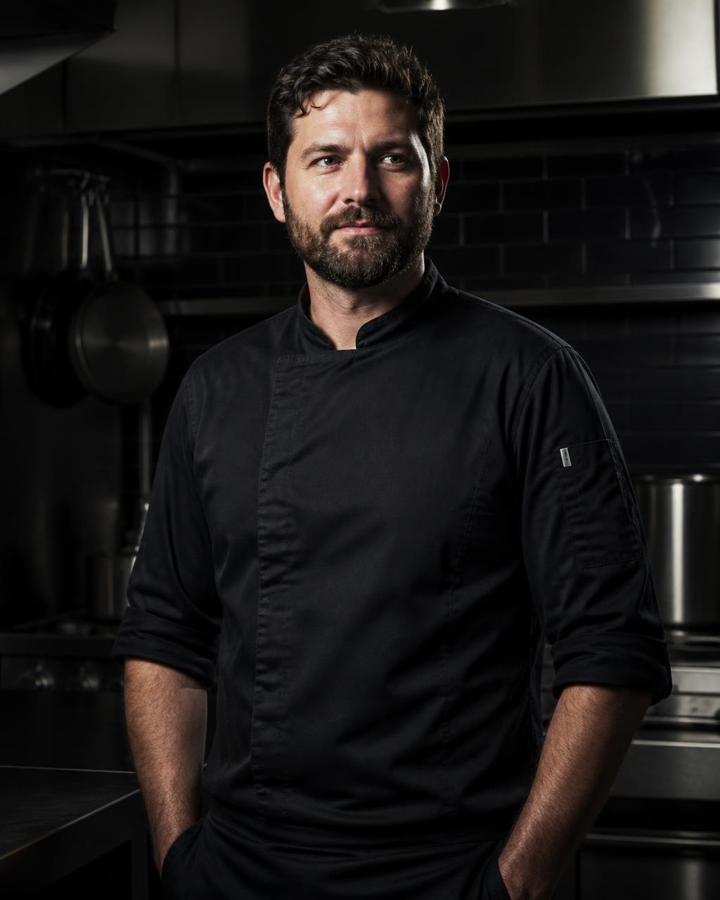 Chef Sava standing in a professional kitchen